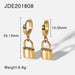 Wholesale alloy gold solid lock earrings JDC-ES-JD328 Earrings 杰鼎 JDE201808 Wholesale Jewelry JoyasDeChina Joyas De China