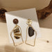 Wholesale alloy Gold Square Earrings JDC-ES-BY-098 Earrings 宝钰 Golden Wholesale Jewelry JoyasDeChina Joyas De China