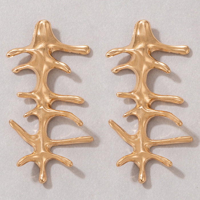 Wholesale alloy golden coral earrings JDC-ES-C454 Earrings 咏歌 20306 Wholesale Jewelry JoyasDeChina Joyas De China