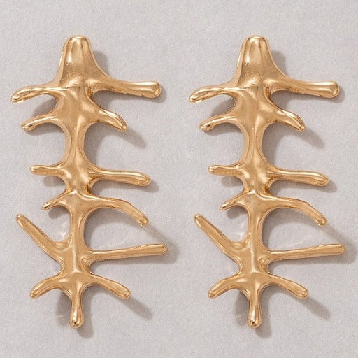 Wholesale alloy golden coral earrings JDC-ES-C454 Earrings 咏歌 Wholesale Jewelry JoyasDeChina Joyas De China