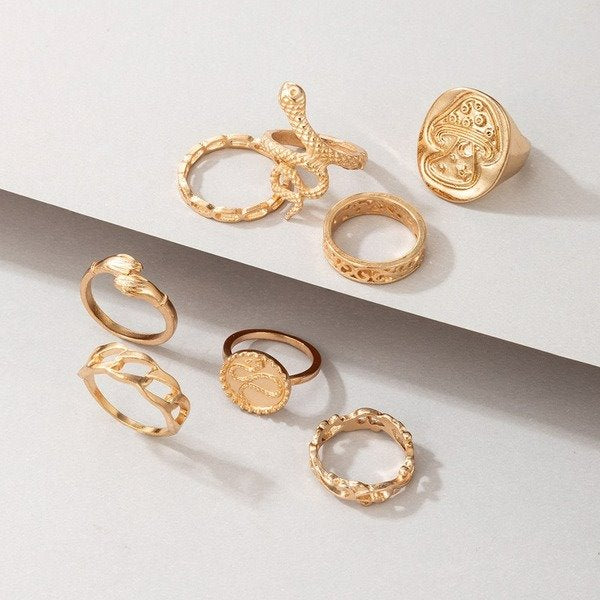 Wholesale alloy golden mushroom ring JDC-RS-C336 Rings 咏歌 Wholesale Jewelry JoyasDeChina Joyas De China