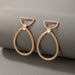 Wholesale alloy golden oval earrings JDC-ES-C421 Earrings 咏歌 17763 Wholesale Jewelry JoyasDeChina Joyas De China