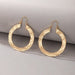 Wholesale alloy golden ring earrings JDC-ES-C442 Earrings 咏歌 Wholesale Jewelry JoyasDeChina Joyas De China