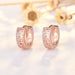Wholesale alloy great wall pattern circle earrings JDC-ES-QLX056 Earrings 巧兰轩 rose gold Wholesale Jewelry JoyasDeChina Joyas De China
