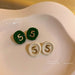 Wholesale alloy green Earrings JDC-ES-BY-110 Earrings 宝钰 Wholesale Jewelry JoyasDeChina Joyas De China