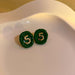 Wholesale alloy green Earrings JDC-ES-BY-110 Earrings 宝钰 green Wholesale Jewelry JoyasDeChina Joyas De China