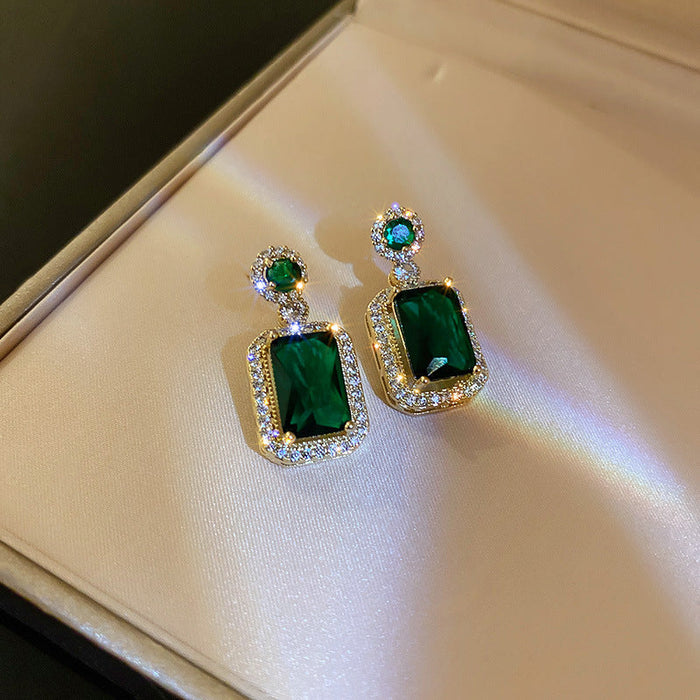 Wholesale alloy green geometric Earrings JDC-ES-BY020 Earrings 宝钰 1 Wholesale Jewelry JoyasDeChina Joyas De China