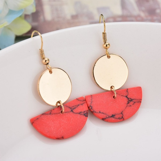 Bulk Jewelry Wholesale alloy half round piece Earrings JDC-ES-bq028 Wholesale factory from China YIWU China
