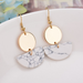 Bulk Jewelry Wholesale alloy half round piece Earrings JDC-ES-bq028 Wholesale factory from China YIWU China