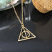 Bulk Jewelry Wholesale alloy Harry Potter triangle round Necklaces JDC-NE-RXD008 Wholesale factory from China YIWU China