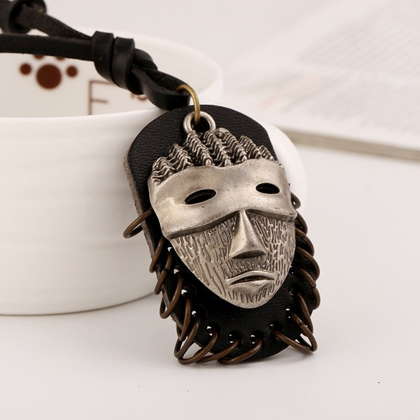 Bulk Jewelry Wholesale alloy head leather man necklaces JDC-MNE-PK040 Wholesale factory from China YIWU China