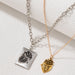 Wholesale alloy heart couple necklace JDC-NE-C182 NECKLACE 咏歌 20667 Wholesale Jewelry JoyasDeChina Joyas De China