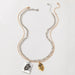 Wholesale alloy heart couple necklace JDC-NE-C182 NECKLACE 咏歌 Wholesale Jewelry JoyasDeChina Joyas De China