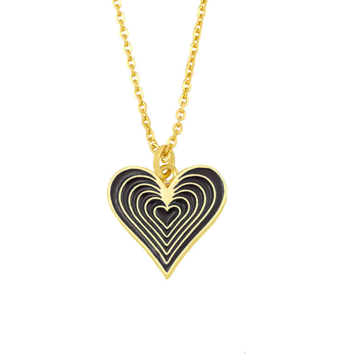 Wholesale alloy heart necklace JDC-NE-AS387 NECKLACE 翱昇 balck Wholesale Jewelry JoyasDeChina Joyas De China