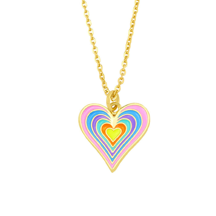 Wholesale alloy heart necklace JDC-NE-AS387 NECKLACE 翱昇 color Wholesale Jewelry JoyasDeChina Joyas De China