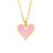 Wholesale alloy heart necklace JDC-NE-AS387 NECKLACE 翱昇 pink Wholesale Jewelry JoyasDeChina Joyas De China