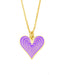 Wholesale alloy heart necklace JDC-NE-AS387 NECKLACE 翱昇 purple Wholesale Jewelry JoyasDeChina Joyas De China