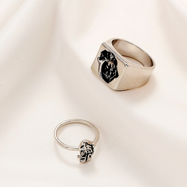 Wholesale alloy heart rings set for couples JDC-RS-D061 Rings JoyasDeChina Wholesale Jewelry JoyasDeChina Joyas De China