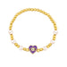 Wholesale Alloy Heart Shaped Demon Eye Bracelet JDC-BT-AS107 Bracelet 翱昇 deep purple Wholesale Jewelry JoyasDeChina Joyas De China