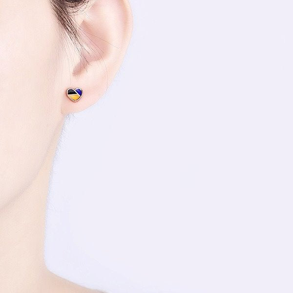 Wholesale alloy heart-shaped earrings JDC-ES-QLX044 Earrings 巧兰轩 Wholesale Jewelry JoyasDeChina Joyas De China