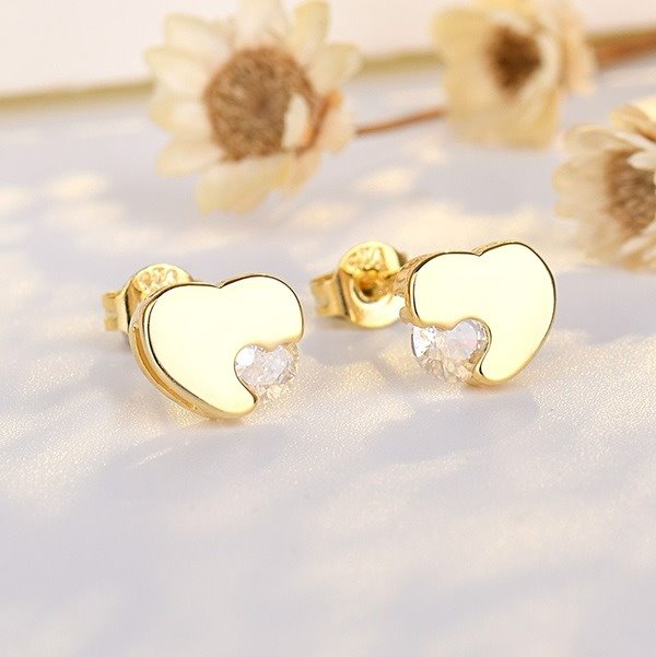 Wholesale alloy heart-shaped earrings JDC-ES-QLX054 Earrings 巧兰轩 Wholesale Jewelry JoyasDeChina Joyas De China