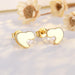 Wholesale alloy heart-shaped earrings JDC-ES-QLX054 Earrings 巧兰轩 gold Wholesale Jewelry JoyasDeChina Joyas De China