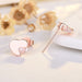 Wholesale alloy heart-shaped earrings JDC-ES-QLX054 Earrings 巧兰轩 rose gold Wholesale Jewelry JoyasDeChina Joyas De China