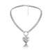Wholesale alloy heart-shaped necklaces JDC-NE-XC218 Necklaces 夏晨 silver Wholesale Jewelry JoyasDeChina Joyas De China
