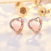 Wholesale alloy heart-shaped zircon earrings JDC-ES-QLX052 Earrings 巧兰轩 silver Wholesale Jewelry JoyasDeChina Joyas De China