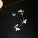 Wholesale alloy hollow butterfly earrings JDC-ES-XuF031 Earrings 旭帆 Silver left ear Wholesale Jewelry JoyasDeChina Joyas De China