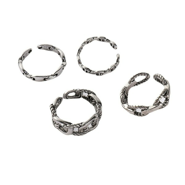 Wholesale Alloy Hollow Chain Rings MOQ≥2 JDC-RS-JuY008 Rings 聚耀 Wholesale Jewelry JoyasDeChina Joyas De China