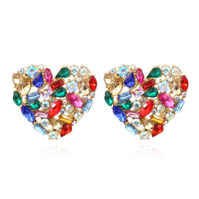 Wholesale alloy hollow diamond earrings JDC-ES-MY209 Earrings 曼茵 color Wholesale Jewelry JoyasDeChina Joyas De China