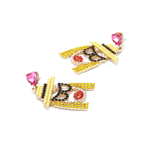 Wholesale alloy hollow diamond inlaid cartoon Earrings JDC-ES-MY016 Earrings JoyasDeChina Wholesale Jewelry JoyasDeChina Joyas De China