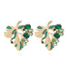 Wholesale alloy hollow diamond Leaf Earrings JDC-ES-MY230 Earrings 曼茵 color Wholesale Jewelry JoyasDeChina Joyas De China