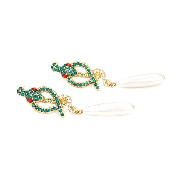 Wholesale alloy hollow diamond Snake Earrings JDC-ES-MY148 Earrings JoyasDeChina Wholesale Jewelry JoyasDeChina Joyas De China