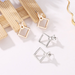 Bulk Jewelry Wholesale alloy hollow diamond Square Earrings JDC-ES-MH008 Wholesale factory from China YIWU China