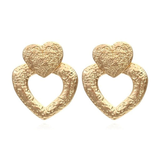 Wholesale Alloy Hollow Heart Earrings JDC-ES-MY234 Earrings 曼茵 Wholesale Jewelry JoyasDeChina Joyas De China