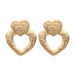 Wholesale Alloy Hollow Heart Earrings JDC-ES-MY234 Earrings 曼茵 gold Wholesale Jewelry JoyasDeChina Joyas De China