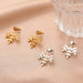 Wholesale alloy hollow leaf earrings JDC-ES-A097 Earrings 妙雅 Wholesale Jewelry JoyasDeChina Joyas De China