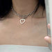 Wholesale alloy hollow out love clavicle Necklace JDC-NE-SF093 NECKLACE 少峰 Wholesale Jewelry JoyasDeChina Joyas De China