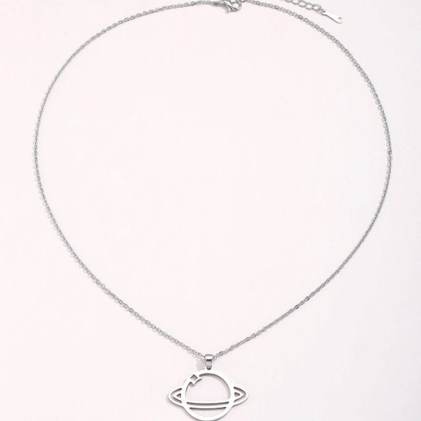 Wholesale Alloy Hollow Planet Necklace JDC-NE-MiMeng008 NECKLACE 米萌 necklace Wholesale Jewelry JoyasDeChina Joyas De China