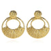 Wholesale alloy hollow round earrings JDC-ES-JQ218 Earrings 佳琪 gold Wholesale Jewelry JoyasDeChina Joyas De China