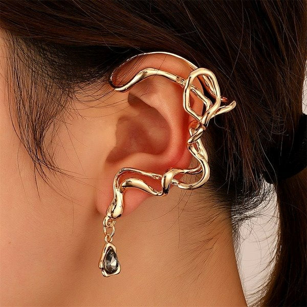 Wholesale alloy hollow water droplet earrings JDC-ES-A095 Earrings 妙雅 Wholesale Jewelry JoyasDeChina Joyas De China