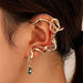 Wholesale alloy hollow water droplet earrings JDC-ES-A095 Earrings 妙雅 Wholesale Jewelry JoyasDeChina Joyas De China