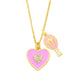 Wholesale alloy hot air balloon love necklace JDC-NE-AS396 NECKLACE 翱昇 pink Wholesale Jewelry JoyasDeChina Joyas De China