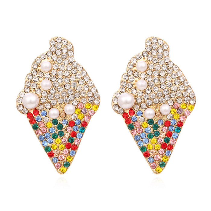 Wholesale alloy ice cream color diamond earrings JDC-ES-MY140 Earrings JoyasDeChina color Wholesale Jewelry JoyasDeChina Joyas De China
