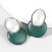 Wholesale alloy imitation pearl artificial leather round earrings JDC-ES-JL827 Earrings 氿乐 Wholesale Jewelry JoyasDeChina Joyas De China