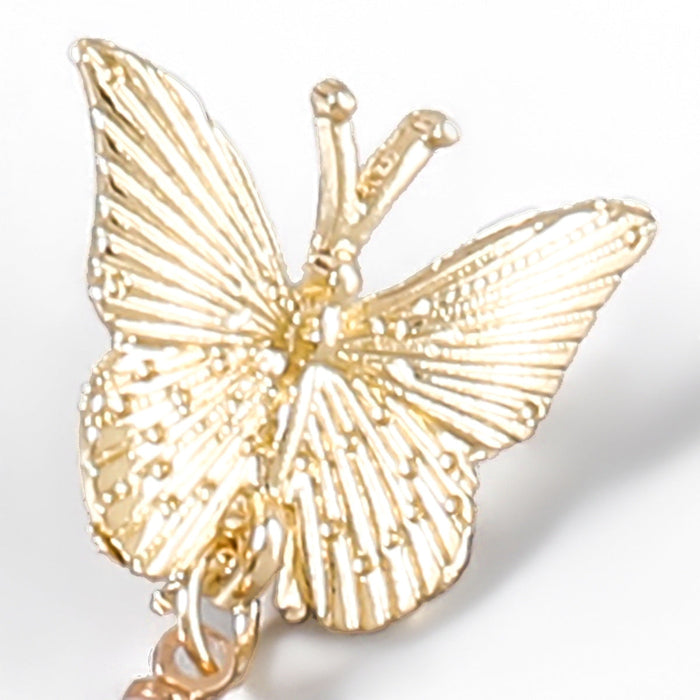 Wholesale Alloy Imitation Pearl Butterfly Earrings JDC-ES-JL835 Earrings 氿乐 Wholesale Jewelry JoyasDeChina Joyas De China