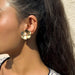 Wholesale Alloy Imitation Pearl Copper Flower Earrings JDC-ES-DN037 Earrings 道妮 Wholesale Jewelry JoyasDeChina Joyas De China