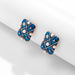 Wholesale Alloy Imitation Pearl Earrings JDC-ES-DN026 Earrings 道妮 blue 2485 Wholesale Jewelry JoyasDeChina Joyas De China
